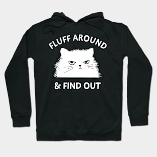 Fluff Around Sarcastic Cat Lady Quote Humor Hoodie